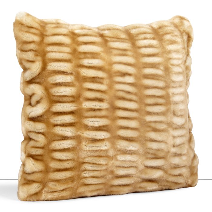 Hudson Park Collection Hudson Park Sculpted Faux Fur Decorative Pillow