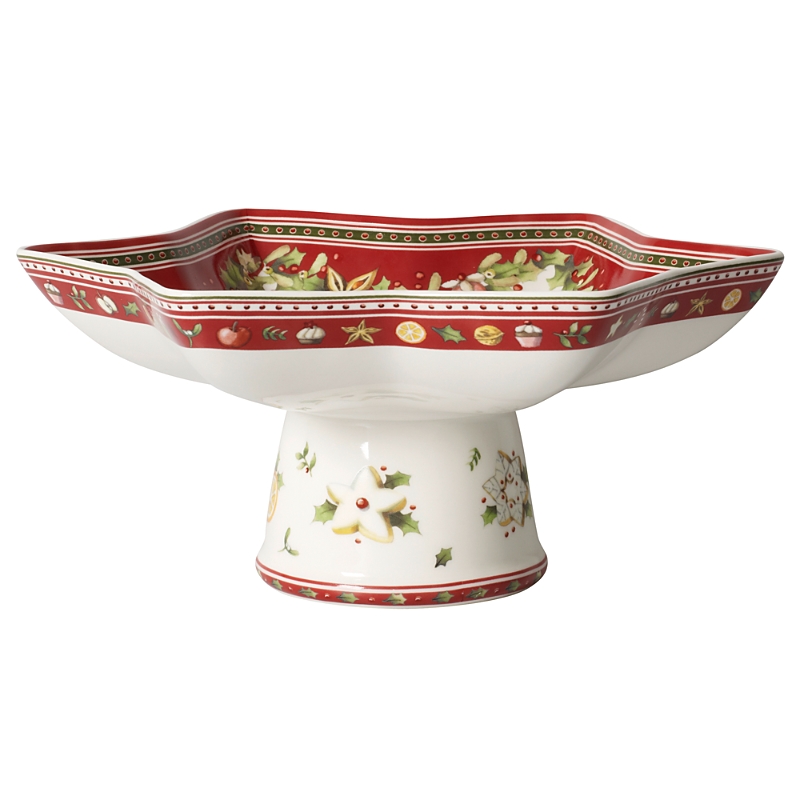 Villeroy & Boch Winter Bakery Footed Fruit Bowl In Multi
