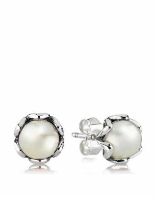 pandora cultured elegance pearl earrings