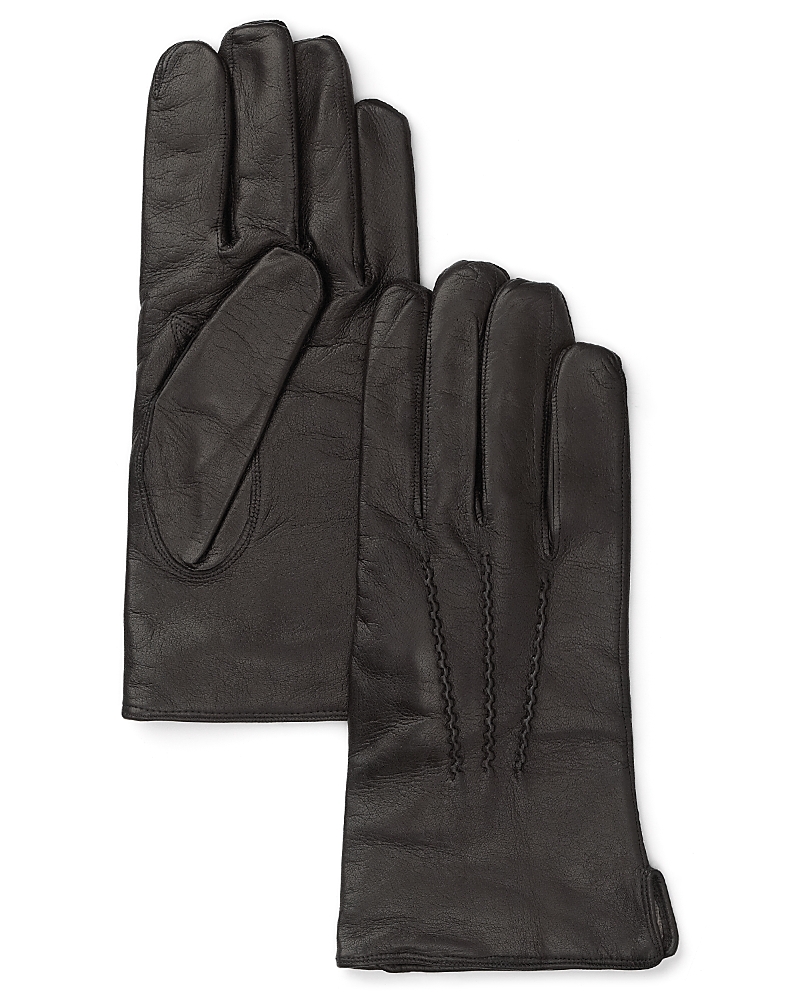 The Men's Store At Bloomingdale's Cashmere Lined Leather Gloves - 100% Exclusive In Black