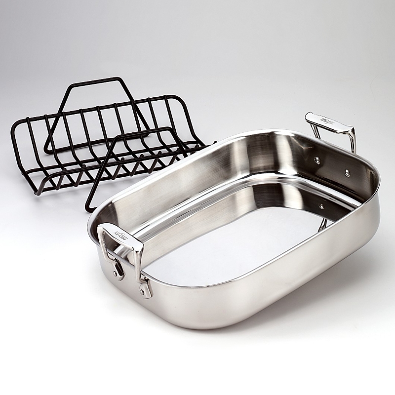 All-clad All Petite Roaster With Rack In Gray