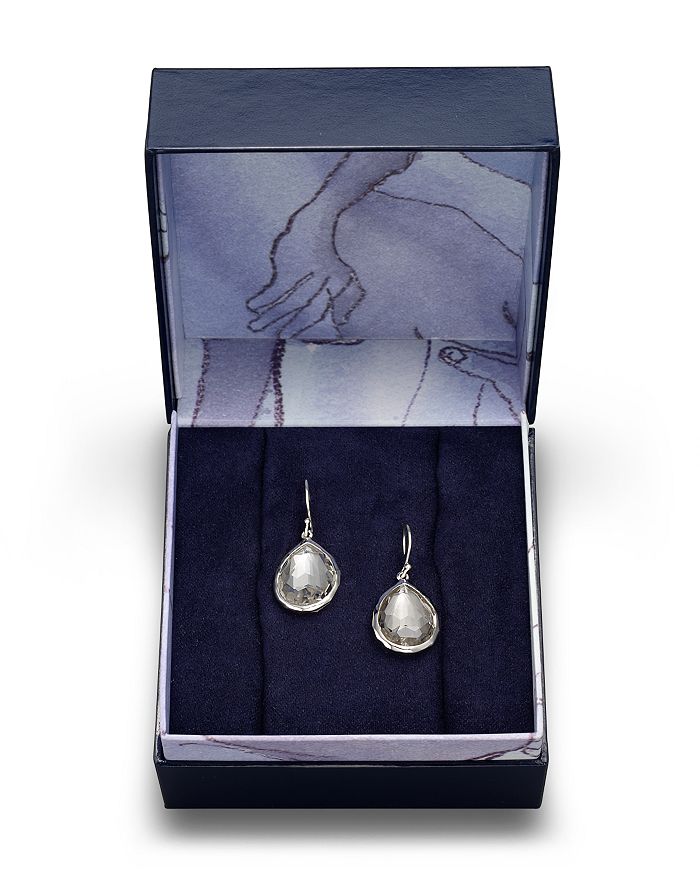 Shop Ippolita Sterling Silver Rock Candy Small Teardrop Earrings In Clear Quartz