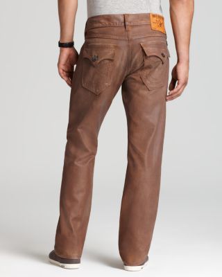 True Religion - Ricky Coated Straight Fit in Brown