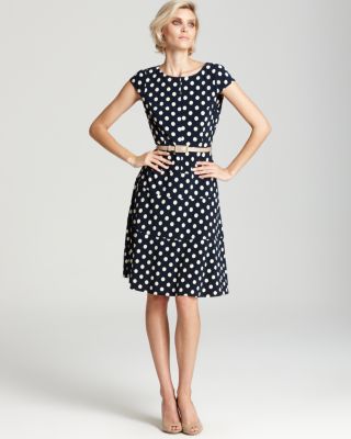 anne klein polka dot dress