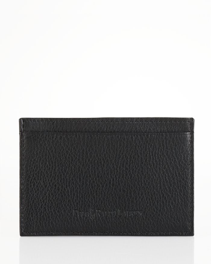 Polo Ralph Lauren Pebbled Leather Slim Card Case | Bloomingdale's