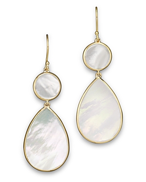 Ippolita 18K Gold Polished Rock Candy 2 Drop Earrings in Mother-of-Pearl