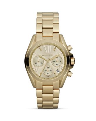 Michael Kors Mini Bradshaw Chronograph Watch in Gold, 35mm | Bloomingdale's