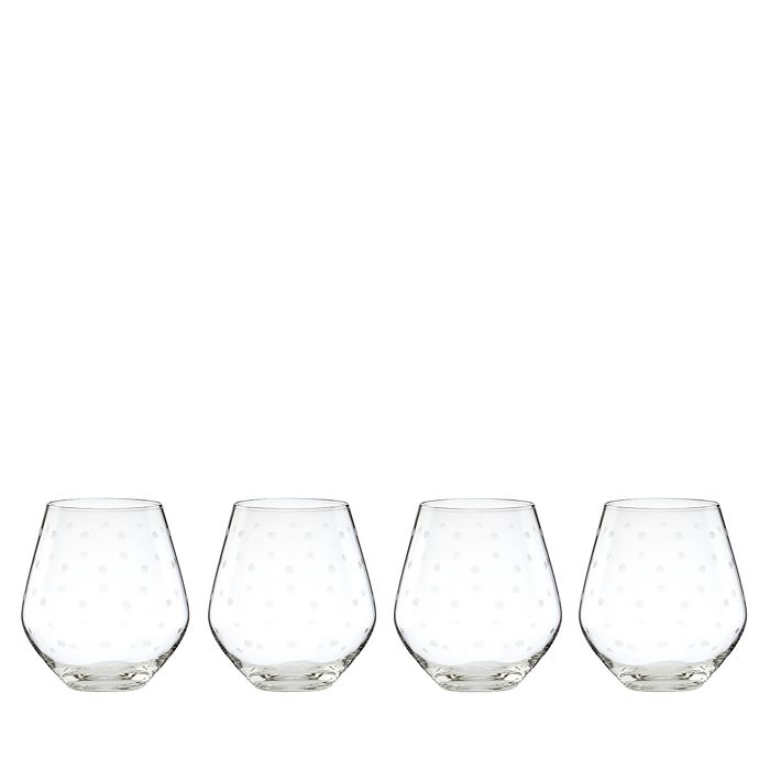 Fascination - Hand Cut - Stemless Wine Glasses - Set of 4