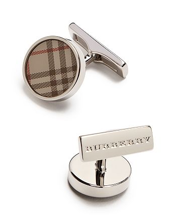 At passe familie Rend Burberry Round Check Cufflinks | Bloomingdale's