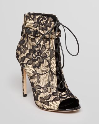 B Brian Atwood - Open Toe Lace Up Booties - Linford2 High-Heel