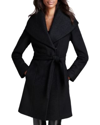 Calvin Klein Color-Blocked Wool-Blend Wrap Coat | Bloomingdale's