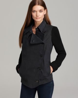 asymmetrical button front jacket