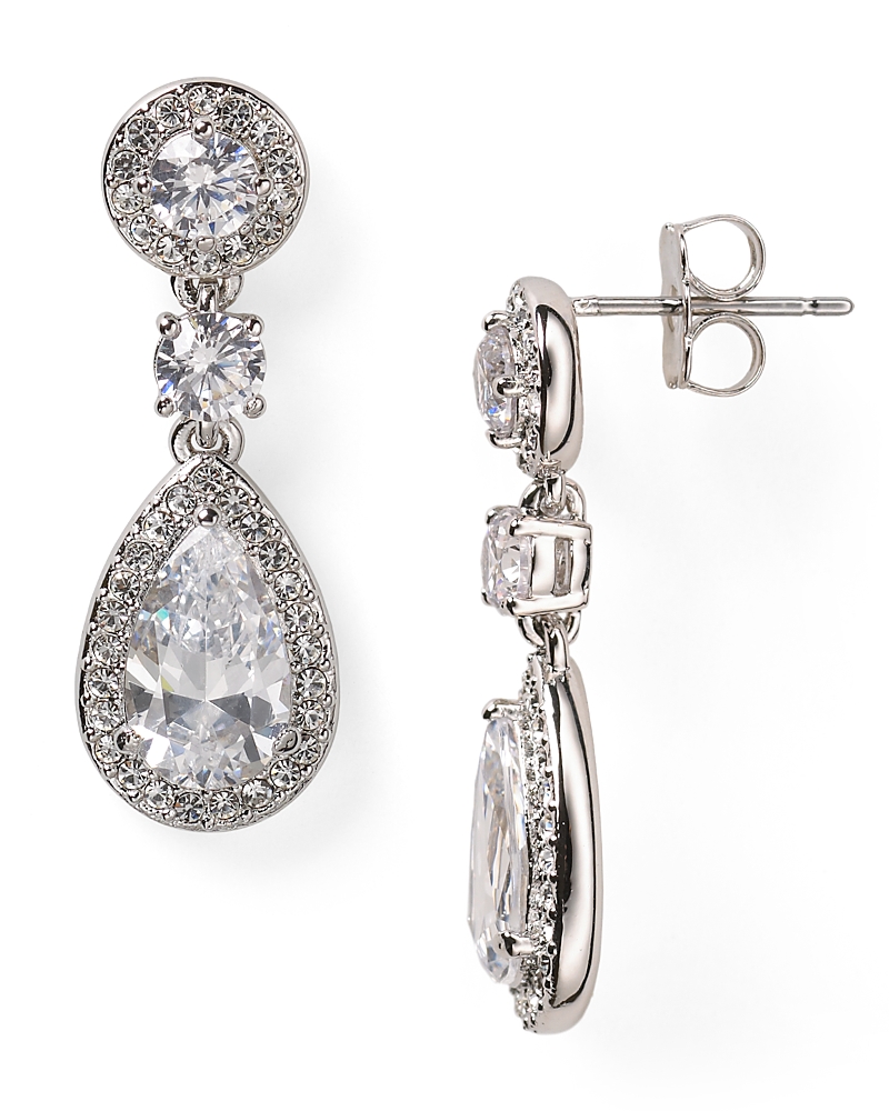 NADRI FRAMED DROP EARRINGS AO12857RCZ