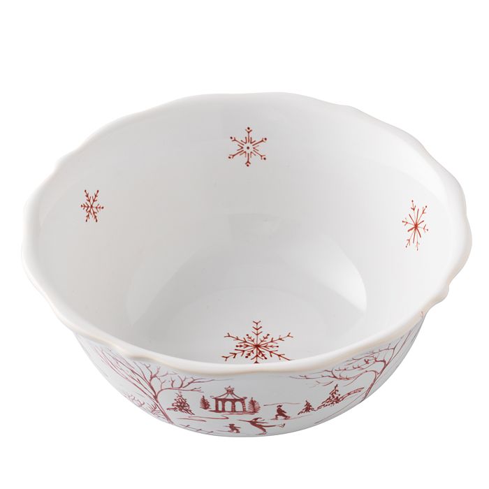 Juliska Country Estate Winter Frolic Ruby Cereal Ice Cream Bowl In Ruby