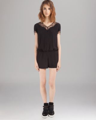 bloomingdales black romper