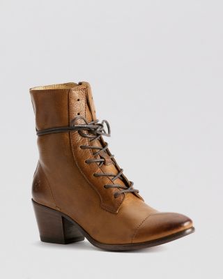 frye lace up booties