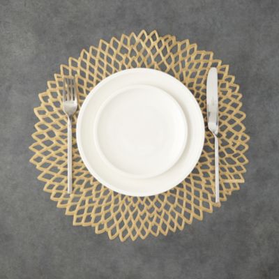 Dahlia Pressed Vinyl Round Placemat 
