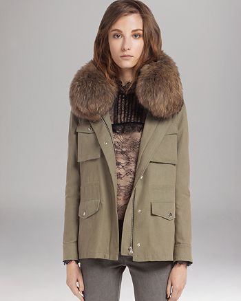 Maje Parka - Military Fur Collar | Bloomingdale's