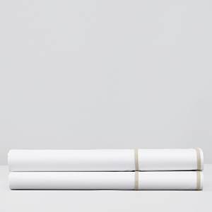 Matouk Ansonia Percale King Pillowcase, Pair In Almond Tan