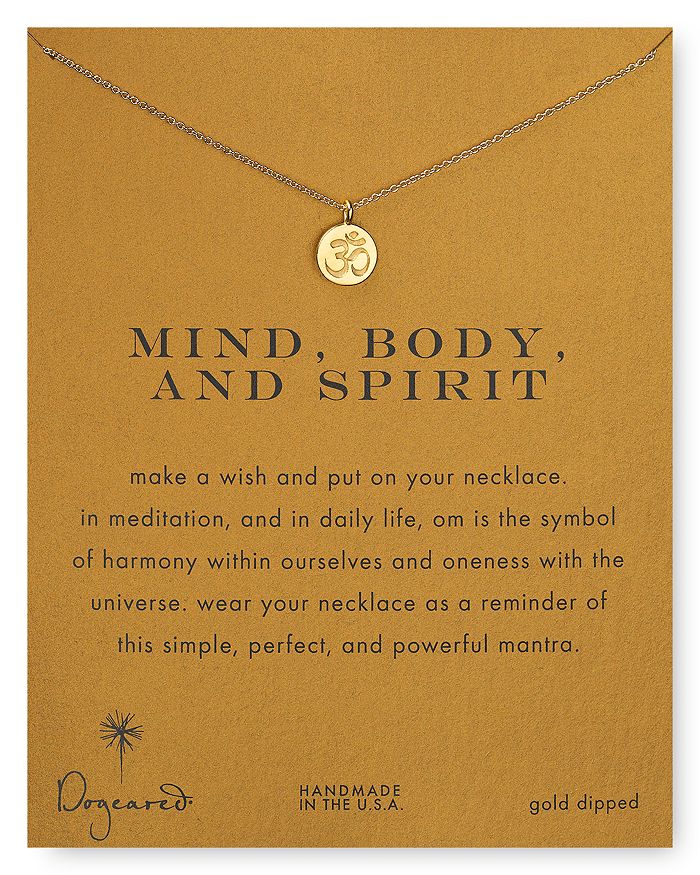 Dogeared Mind Body Spirit Pendant Necklace 18