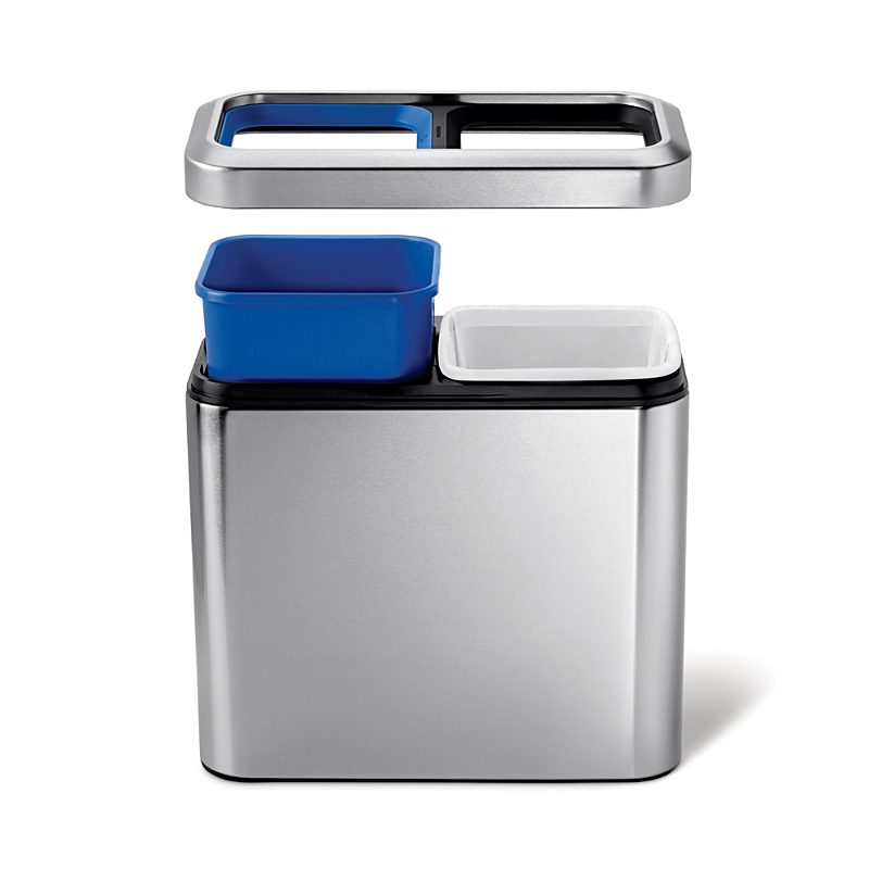 Simplehuman 20 Liter Recycling Office Trash Can In Brushed Stainless Steel