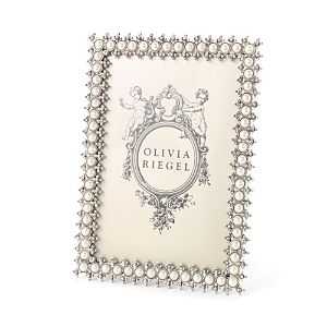 Olivia Riegel Crystal & Pearl Frame, 5 X 7 In Silver