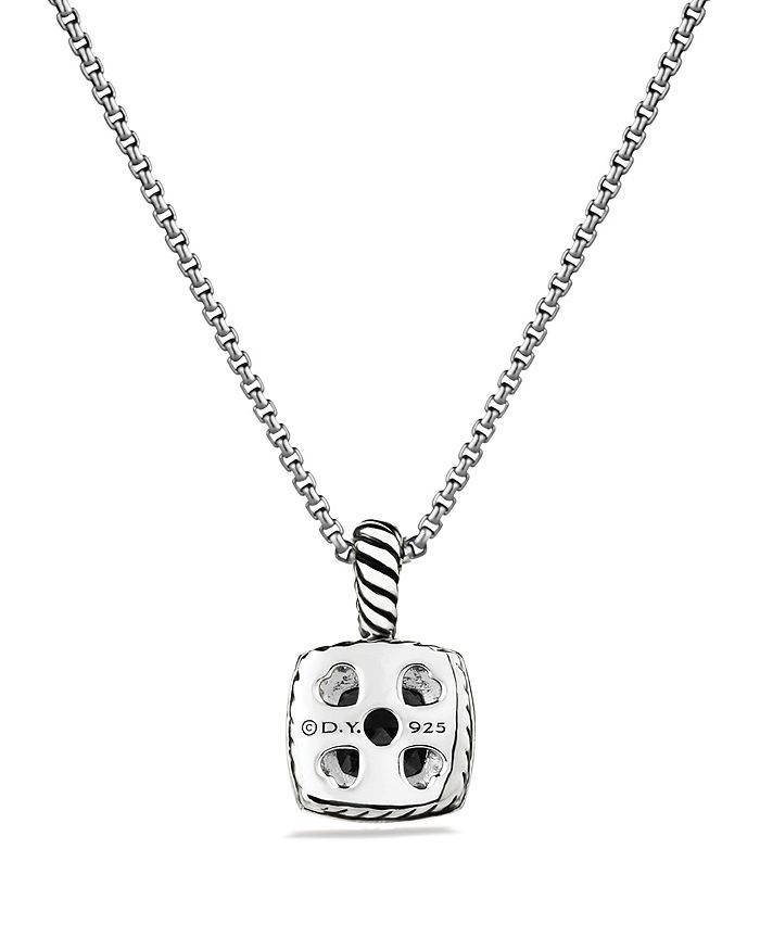 David Yurman Petite Albion Pendant With Black Onyx And Diamonds On Chain, 17 In Black Onyx