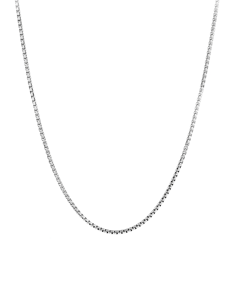 Box Chain Necklace in Sterling Silver, 2.7mm