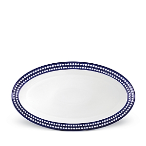 L'Objet Perlee Bleu Oval Platter, Large