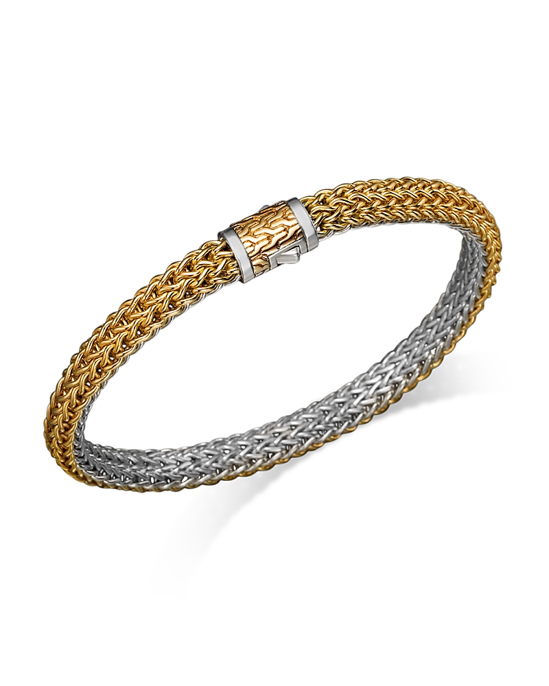 John Hardy 18K Yellow Gold & Sterling Silver Icon Bracelet, 6.5mm