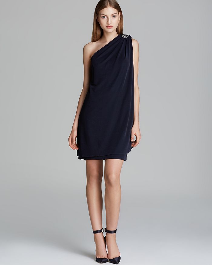JS Collections One-Shoulder Embellished Dress | Bloomingdale's
