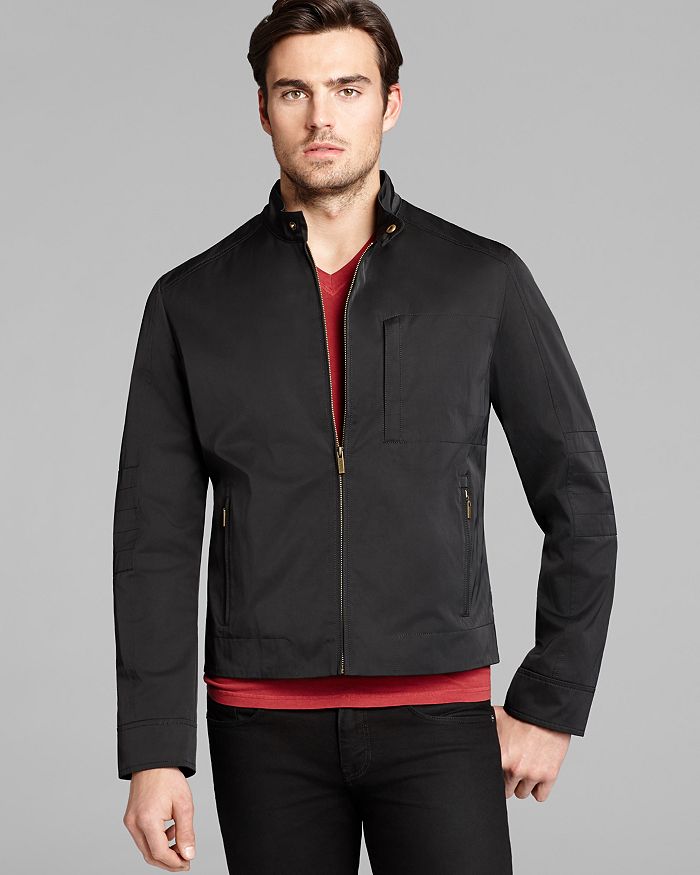 Cole Haan Technical Rainwear Moto Jacket | Bloomingdale's