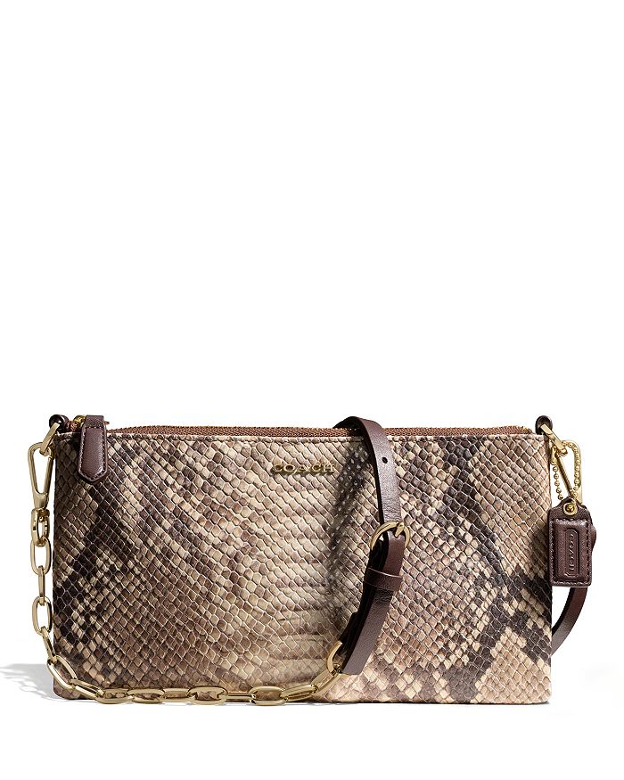 Maddie Embossed Snakeskin Satchel