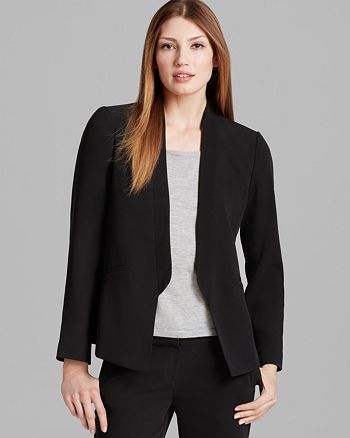 Eileen Fisher Petites Stand Collar Shaped Jacket | Bloomingdale's
