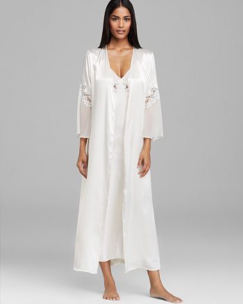 Oscar de la Renta Pink Label Long Gown & Robe | Bloomingdale's