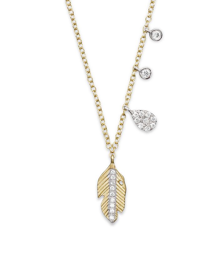 Meira t feather top necklace