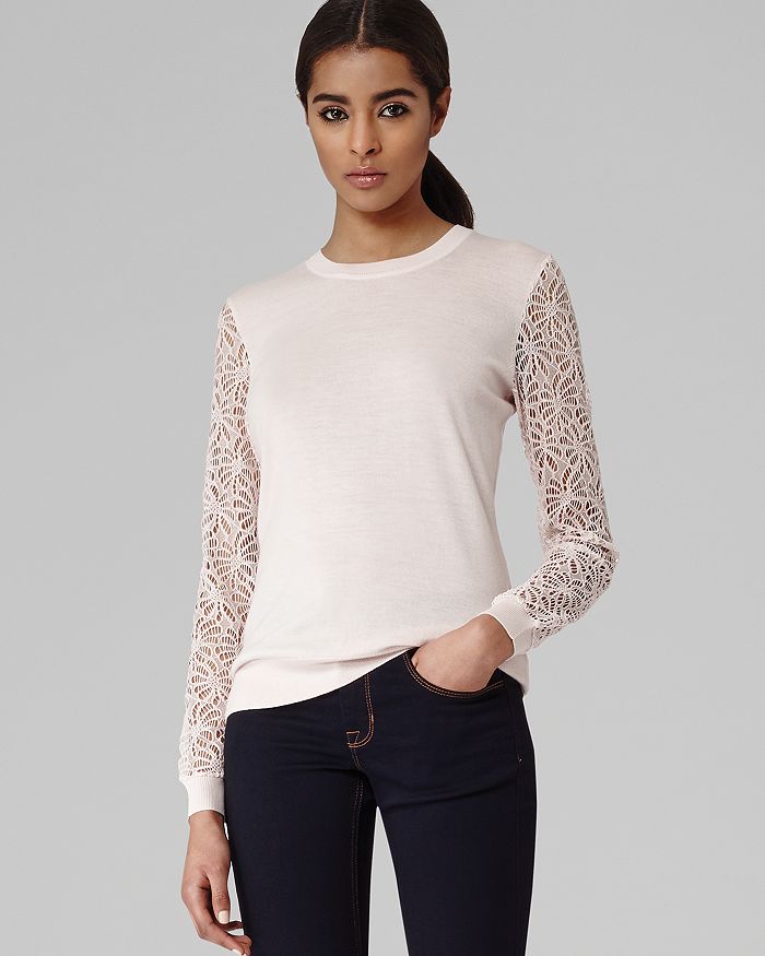 REISS - Sweater - Lace Sleeve