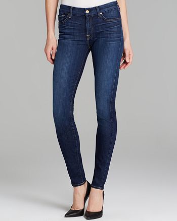 7 For All Mankind Jeans - High Rise Slim Illusion Skinny in Malibu ...