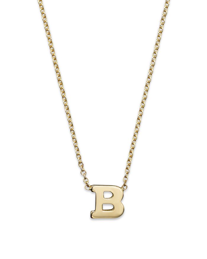 Zoë Chicco 14k Yellow Gold Initial Necklace, 16 In B