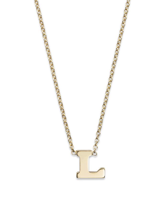 Zoë Chicco 14k Yellow Gold Initial Necklace, 16 In L