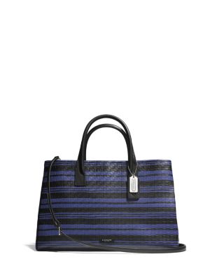 COACH - COACH Bleecker Studio Tote in Embossed Woven Leather