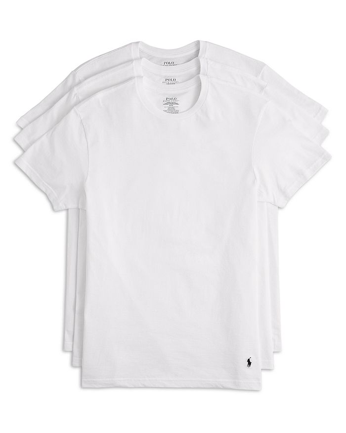 Shop Polo Ralph Lauren Classic Fit Crewneck Undershirt, Pack Of 3 In White