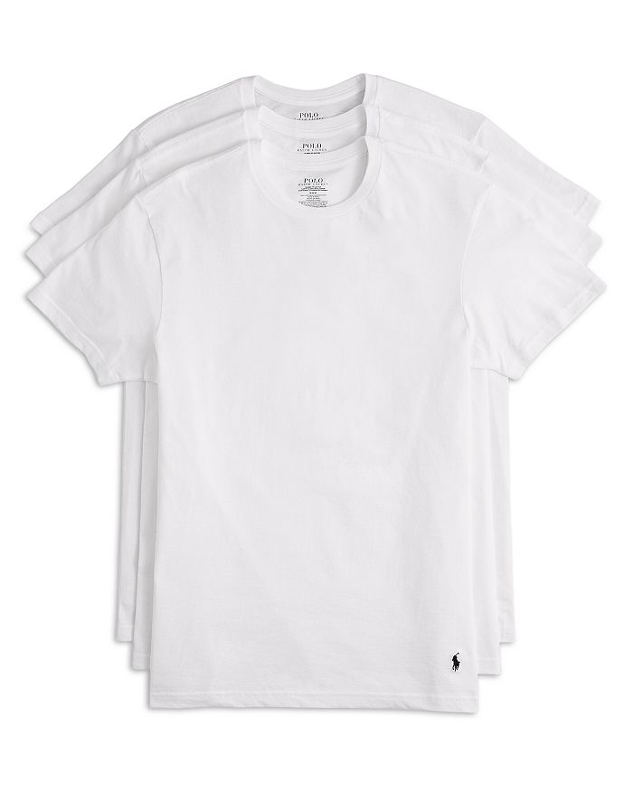 Polo Ralph Lauren Men's Undershirt, Slim Fit Classic Cotton Crews 3 Pack In  White | ModeSens