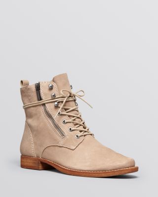 lace up booties flat