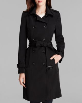 calvin klein belted hooded maxi coat