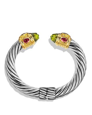 Renaissance Bracelet with Peridot, Iolite & Gold