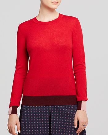Tory Burch Iberia Color Block Sweater | Bloomingdale's
