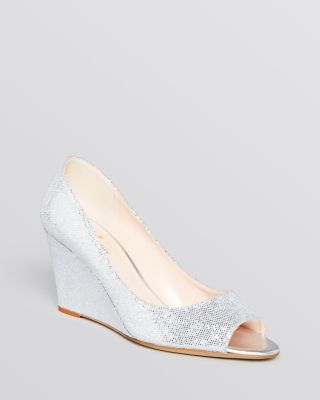 kate spade new york - Peep Toe Wedge Evening Pumps - Radiant