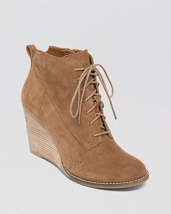 Lucky Brand - Lace Up Wedge Booties - Yoanna