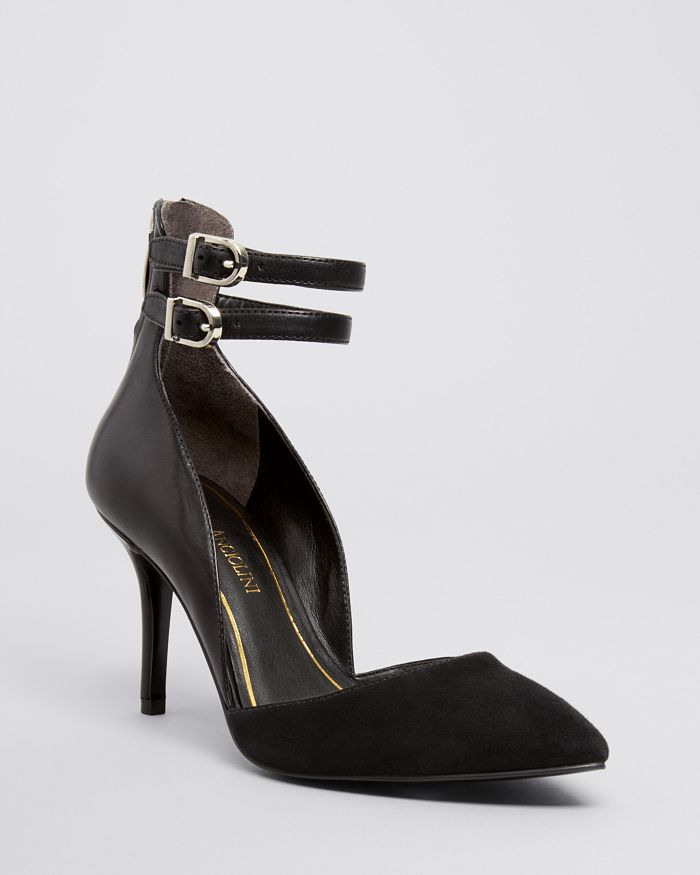 Enzo Angiolini Pointed Toe Ankle Strap Pumps - Celton High-Heel ...